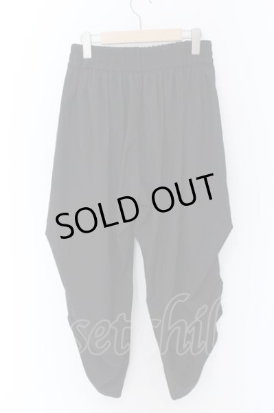 画像2: NO ID. BLACK / ギャザードレープタックイージートラウザーズパンツ 2 ブラック O-25-02-20-048-NO-pa-YM-ZT061 (2)