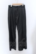 NO ID. BLACK / シンセティックレザーワイドレッグパンツ 2 ブラック O-25-02-20-050-NO-pa-YM-ZT-ML030