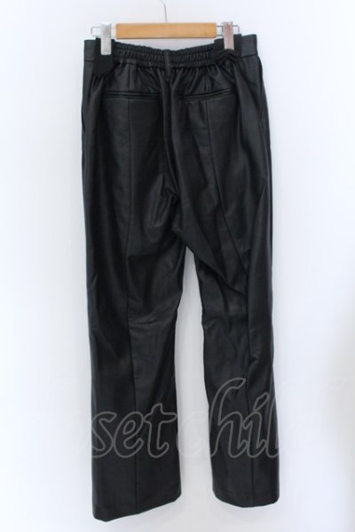 画像2: NO ID. BLACK / シンセティックレザーワイドレッグパンツ 2 ブラック O-25-02-20-050-NO-pa-YM-ZT-ML030