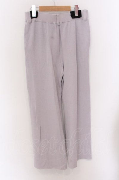 画像2: NO ID. / クールタッチニットバギートラウザーズパンツ 1 ライトグレー（ラベンダーに近い） O-25-02-20-055-NO-pa-YM-ZT063 (2)