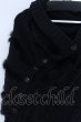 画像2: CIVARIZE / Aura ラビットファー編み込み2Wayニットストール  ブラック O-25-02-20-056-CI-to-YM-ZT063 (2)