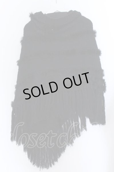 画像3: CIVARIZE / Aura ラビットファー編み込み2Wayニットストール  ブラック O-25-02-20-056-CI-to-YM-ZT063 (3)