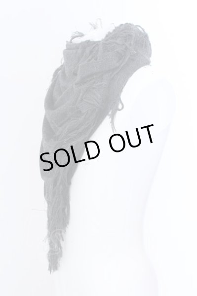 画像2: NO ID. / フリンジニットストール ONE グレー O-25-02-20-057-NO-za-YM-ZT0223B (2)