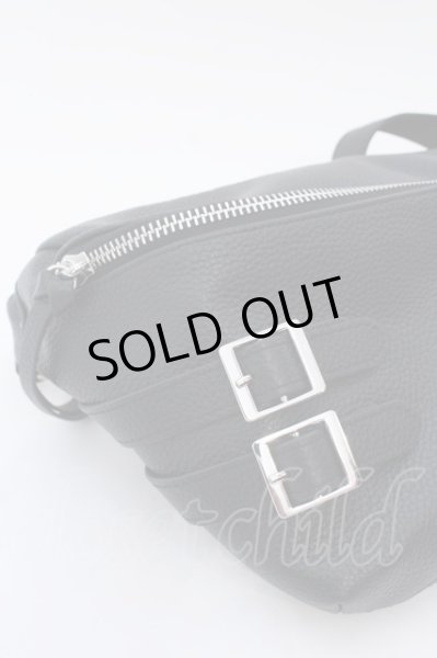 画像2: TORNADO MART / シュリンクレザーライダースボディバッグ  ブラック O-25-02-20-058-TO-ba-YM-OS (2)