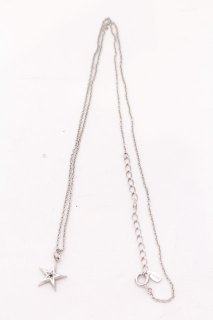 NO ID. / シルバービッグフェザーロザリオネックレス シルバー T-25-10