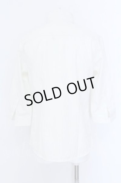 画像3: Zero by TORNADO MART / ランダムタックストライプ7分袖シャツ LL ホワイト O-25-02-20-007-Ze-sh-YM-ZT094 (3)