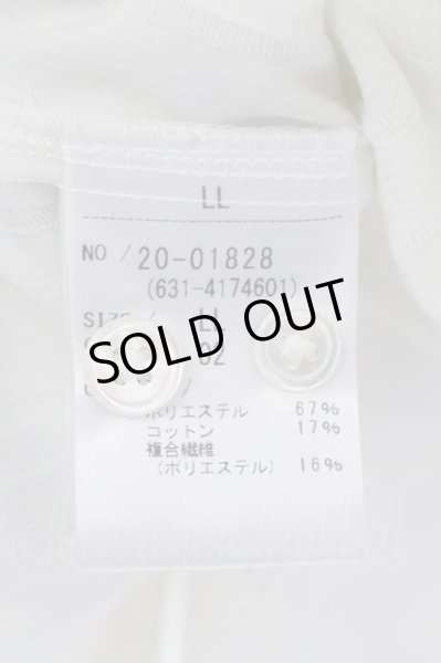 画像4: Zero by TORNADO MART / ランダムタックストライプ7分袖シャツ LL ホワイト O-25-02-20-007-Ze-sh-YM-ZT094 (4)