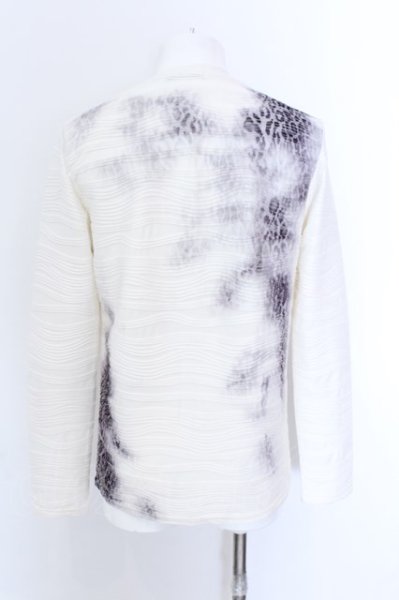 画像3: TORNADO MART / レオパードタックジャガードVネックカットソー L ホワイト O-25-02-20-008-TO-to-YM-ZT094 (3)