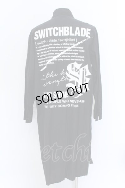 画像1: SWITCHBLADE / LIGHT SHINE LONG SHIRT  M ブラック O-25-02-20-012-SW-sh-OW-ZT260