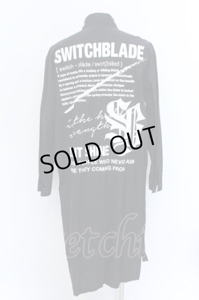 画像1: SWITCHBLADE / LIGHT SHINE LONG SHIRT  M ブラック O-25-02-20-012-SW-sh-OW-ZT260 (1)