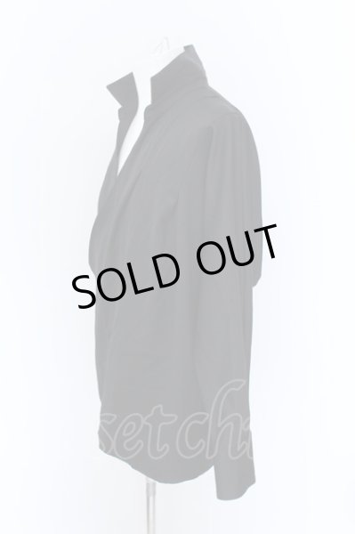 画像3: NO ID. BLACK / カシュクールガウンシャツ ONE ブラック O-25-02-20-013-NO-sh-YM-ZT093 (3)