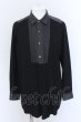 画像1: NO ID. BLACK / フロントタック切替ロングシャツ 1 ブラックｘグレー O-25-02-20-015-NO-sh-YM-ZT093 (1)