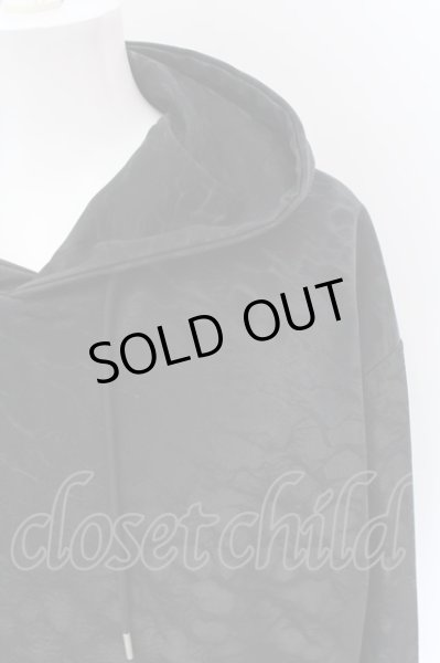 画像2: NO ID. / シンセティックレザーBIGパーカー ONE ブラック O-25-02-20-020-NO-to-YM-OS (2)