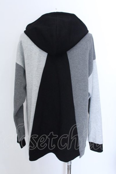 画像2: NO ID. / ボンディング切替プルオーバーパーカー ONE ブラック O-25-02-20-021-NO-to-YM-ZT095 (2)