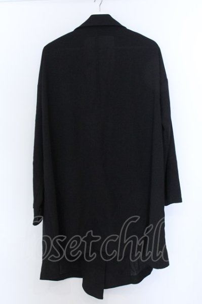 画像3: NO ID. BLACK / ボタンレスドレープコート ONE ブラック O-25-02-20-022-NO-ou-YM-ZT077 (3)