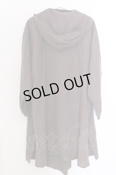 画像2: NO ID. BLACK / アシンメトリーフーデッドBIGロングガウン ONE ブラウン O-25-02-20-023-NO-ja-YM-ZT077 (2)