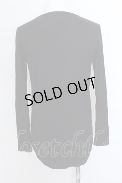 画像2: NO ID. / デュアルウォームテレコラウンドカットソー 2 ブラック O-25-02-20-026-NO-to-YM-ZT078 (2)