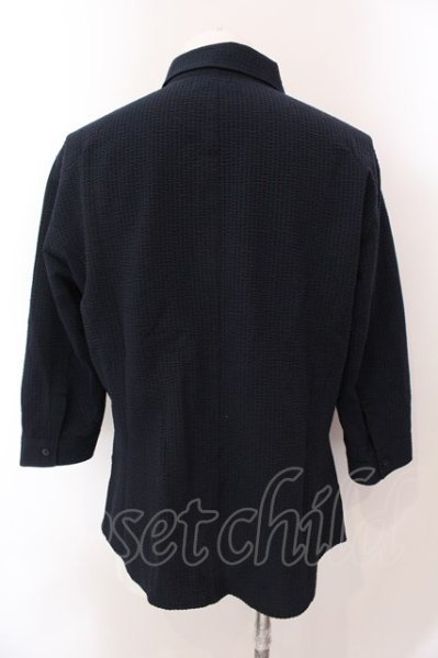 画像2: TORNADO MART / ハイゲージサッカーストライプ7分シャツ(マスキュリン) LL ネイビー O-25-02-23-029-TO-sh-YM-ZT038 (2)