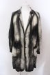画像1: KMRii / Discharge Crepe Linen コート 2 ブラックxホワイト O-25-02-23-031-KM-ja-YM-ZT038 (1)