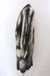 画像2: KMRii / Discharge Crepe Linen コート 2 ブラックxホワイト O-25-02-23-031-KM-ja-YM-ZT038 (2)