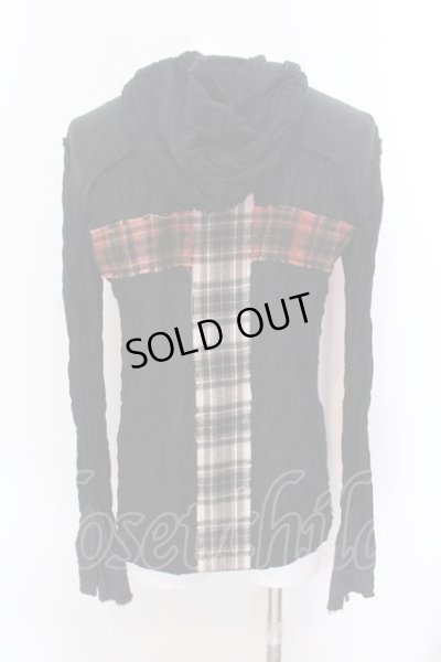 画像3: LGB / SHIRT-G/PK/BACK CROSS　フード付きシャツ レディース1 ブラック O-25-02-23-003-LG-sh-YM-ZT071