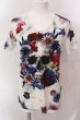 画像1: CIVARIZE / 転写スカルフラワーTシャツ 46 ホワイト O-25-02-23-032-CI-ts-YM-ZT038 (1)