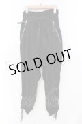 KMRii / SIDE LEATER LACE UP SILK SAROUELパンツ 2 ブラック O-25-02-23-039-KM-pa-YM-OS