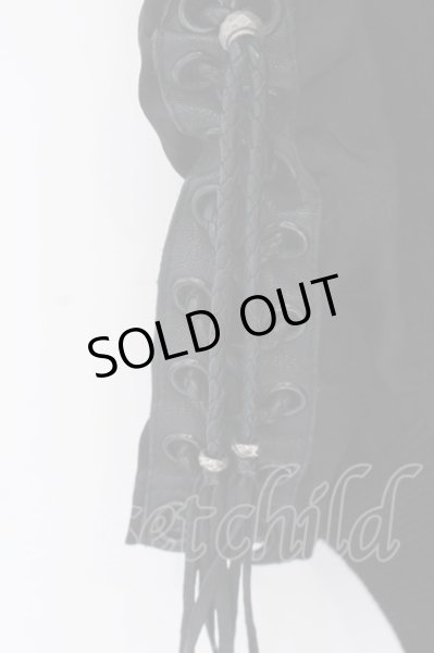 画像3: KMRii / SIDE LEATER LACE UP SILK SAROUELパンツ 2 ブラック O-25-02-23-039-KM-pa-YM-OS (3)