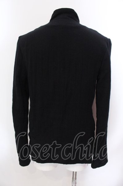 画像2: kujaku / バンドカラーコットンガーゼジャケット 1 ブラック O-25-02-23-004-Ku-ja-YM-ZT071 (2)