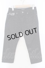 semantic design / シャドーアーガイルクロップドパンツ S ブラック O-25-02-23-042-SE-pa-YM-ZT039
