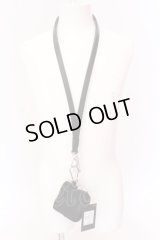 Moonage Devilment / NECK STRAP & COIN PURSE  ブラックｘシルバー O-25-02-23-048-MO-za-YM-ZT191