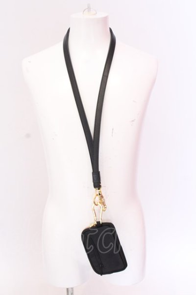 画像1: Moonage Devilment / NECK STRAP & COIN PURSE  ブラックｘゴールド O-25-02-23-050-MO-za-YM-ZT191