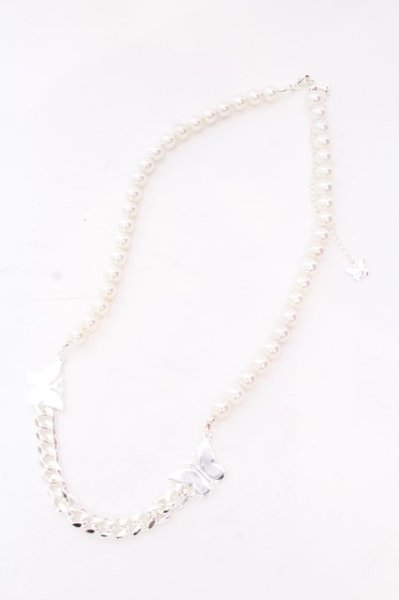 画像2: STUGAZI / ネックレス.Silky Silver Butterfly  パールｘシルバー O-25-02-23-051-St-za-YM-OS (2)