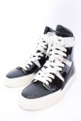 画像1: CIVARIZE / バックZIPハイカットスニーカー 42 ブラックｘホワイト O-25-02-23-062-CI-sho-YM-ZT-7000 (1)