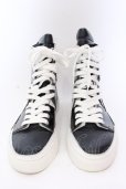 画像2: CIVARIZE / バックZIPハイカットスニーカー 42 ブラックｘホワイト O-25-02-23-062-CI-sho-YM-ZT-7000 (2)