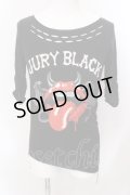 JURY BLACK / デビルリッププリント五分袖Tシャツ 1 ブラック O-25-02-23-007-JU-ts-YM-OS