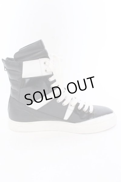 画像6: CIVARIZE / バックZIPハイカットスニーカー 42 ブラックｘホワイト O-25-02-23-062-CI-sho-YM-ZT-7000 (6)