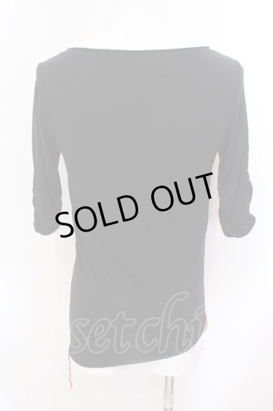 画像3: JURY BLACK / デビルリッププリント五分袖Tシャツ 1 ブラック O-25-02-23-007-JU-ts-YM-OS (3)