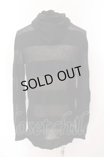 画像2: CIVARIZE / Hurl 薄手ボーダーニットパーカー 46 ブラック O-25-02-23-011-CI-to-YM-ZT038 (2)