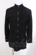 画像1: 14th Addiction / SHEEP SKIN LEATER シャツ 2 ブラック O-25-02-23-002-14-sh-YM-ZT-ML014 (1)