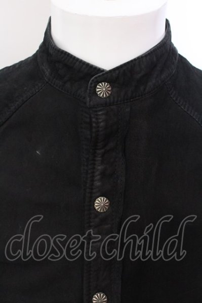画像2: 14th Addiction / SHEEP SKIN LEATER シャツ 2 ブラック O-25-02-23-002-14-sh-YM-ZT-ML014 (2)