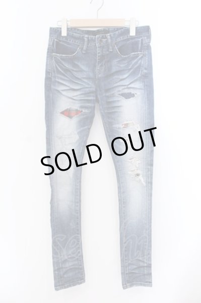 画像1: CIVARIZE / リメイクスキニーストレッチデニムパンツ 42 アオ O-25-02-23-015-CI-pa-OW-ZT039 (1)
