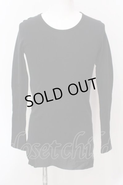 画像1: MEMHIM / Leather 切り替えカットソー 1 ブラック O-25-02-23-022-ME-to-YM-OS (1)