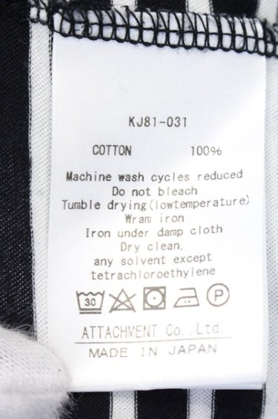 画像3: ATTACHMENT / フレスカ40/ボーダー天竺クルーネック半袖Tシャツ 3 ネイビーｘホワイト O-25-02-23-027-AT-ts-YM-ZT038 (3)