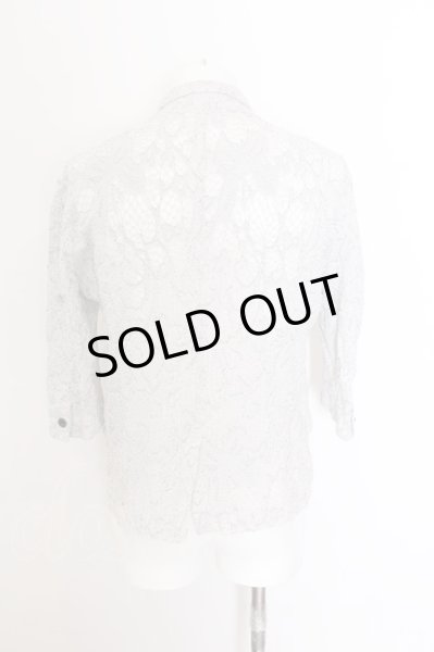 画像2: TORNADO MART / フラワーレースボンディングジャケット LL ホワイト O-25-02-24-035-TO-ja-YM-ZT184 (2)