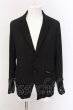 画像1: BUFFALO BOBS / GEORGETTE TAILORED【ジョーゼット テーラード】レース切り替えシースルジャケット 2-3 ブラック O-25-02-24-005-BU-ja-YM-ZT200 (1)