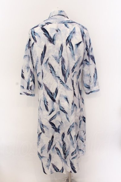 画像3: TORNADO MART / フェザープリントロングシャツ LL ブルー O-25-02-24-041-TO-sh-YM-ZT184 (3)