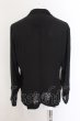 画像2: BUFFALO BOBS / GEORGETTE TAILORED【ジョーゼット テーラード】レース切り替えシースルジャケット 2-3 ブラック O-25-02-24-005-BU-ja-YM-ZT200 (2)