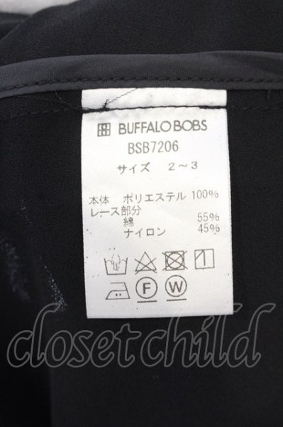 画像3: BUFFALO BOBS / GEORGETTE TAILORED【ジョーゼット テーラード】レース切り替えシースルジャケット 2-3 ブラック O-25-02-24-005-BU-ja-YM-ZT200 (3)
