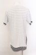 画像2: AZIONE / ボーダーレイヤードロングTシャツ  ブラックｘホワイト O-25-02-24-054-AZ-ts-YM-ZT259 (2)